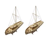 2X Modello di Assemblaggio di Navi Kit DIY Kit Regalo In Legno In Scala 1:36494