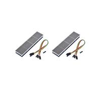 2X Modulo A Matrice di Punti MAX7219 8x8 Display LED A Catodo Comune 5V 4 In 1 con Cavi DuPont per Progetti DIY B