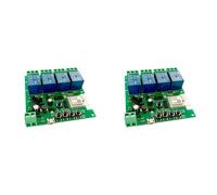 2X Modulo Relè Tuya 4CH DC5V 7-32V RF433Mhz Interruttore Luce Telecomando5774
