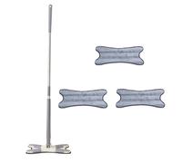 2X(Mop per Pavimenti Piatti con Testine Sostitutive nel Tessuto, Mop Spremu1309