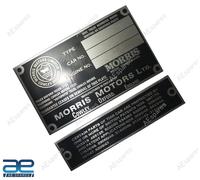 2x Morris Minor MM Chassis ID Plate MMP3002 Compatibile con Morris Minor Nuovo