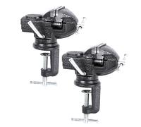 2X Morsa 80Mm Morsa Da Banco 360° Girevole Incudine Per Banco