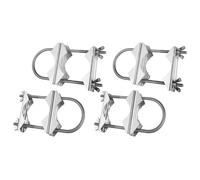 2X Morsetto per Albero Un Doppia Antenna Morsetto Un V con Bulloni Un U Kit Staffa di Montaggio Da Montante Un Montante Resistente Antiruggine per TV,