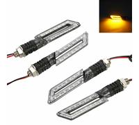 2x Moto Indicatori LED per Motor-Roller Motorino Quad Set Paio Karbon-Optik