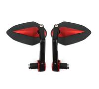 2x moto rosso 7/8 "Cafe Racer manubrio specchietto laterale Specchio a 360° T9