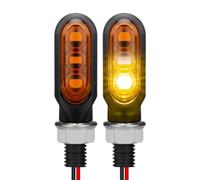 2x Motorcycle Signals Lights, LED Flowing Turn Signal Lights, 3 LED Motorcycle Turn Signals | Motorbike Indicator Light Signal,High Brightness Energy Saving Waterproof Blinker Light For Automotive