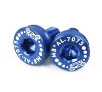 2X MTB Bicicletta Guarnitura Manovella Supporto for cappello Bullone Alluminio