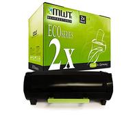 2x MWT Toner compatibile per Lexmark MS610de MS610dte MS610dn MS610dtn MS510dn sostituisce 50F0UA0 Nero
