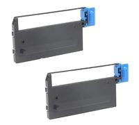 2x Nastro a Nastro a Colori Nero per Commodore MPS 803 Brother M1009 9010
