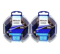 2X NEOLUX H4 Luce Blu 60/55W 12V P43t DUO-Box Lampadina