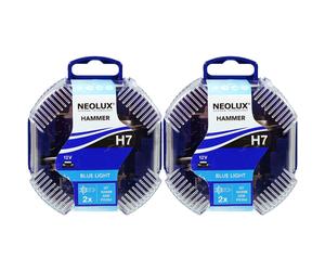2x NEOLUX H7 Luce Blu 55W PX26d 12V DUO-Box Lampadina