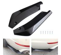 2x Nero Lucido Auto Paraurti Posteriore, Pinna Canard Diffusore Valenza Spoiler