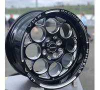 2x Nero Modulo Fresa Finire Trascinamento da Corsa Ruote Rims 15x7 4X100/4X114+