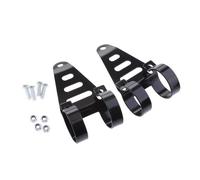2X Nero Staffa Supporto Fanalino Moto Attacco Forcella 41mm-43mm