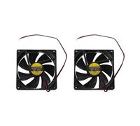 2X Nero Ventilatore di Raffreddamento Quadrato di Plastica 9025 90 x 90 x 25mm 12V 0.25A