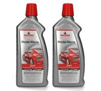 2x Nigrin Autoshampoo Minuti-Wash + Glanz-Trockner Cera Conservante