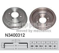 2x NIPPARTS N3400312 Tamburo freno Ø180mm per HYUNDAI i10 (PA)