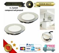 2x NIX FARETTO da INCASSO LED 2W SLIM 14mm MOBILI MENSOLE CAPPA driver integrato [EEK: A++]