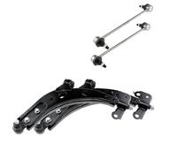 2x NTY Braccio Oscillante + Barra Accoppiamento Asse Ant. per Kia Carens II