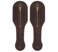 2X Nuova racchetta in pelle Boston Coin Pocket spessa per uomo e donna multi-funzione