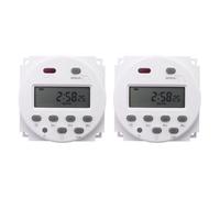 2X Nuovo LCD Controllo Digitale Potenza Timer Programmabile DC 12V 16A Tempo Re