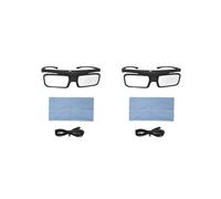 2X Occhiali 3D DLP Link Active Shutter, Ricaricabili Tramite USB, per Proiettore DLP Home Cinema. Non Adatti A Tutti I Televisori.