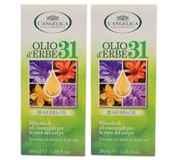 2X Olio D'Erbe 31, Miscela di Oli Essenziali per la Cura del Corpo, non Contiene Alcool, non Unge e Asciuga Subito, 100ml