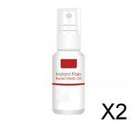 2X Olio essenziale spray per il corpo per alleviare il dolore alla schiena per