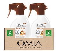 2x Omia Spray Solare Argan del Marocco Trigger Protezione Media SPF 20-2 Flaconi da 200ml