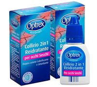 2x Optrex ActiDrops Collirio 2in1 Idratante per Occhi Secchi Reidratante e Umettante - 2 Flaconi da 10ml ognuno