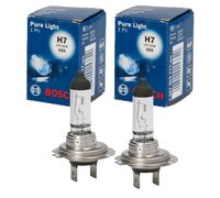 2X Original BOSCH Pure Light Lampadina Alogena H7 12V 55W PX26D