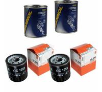 2X Original MAHLE / KNECHT Filtro Olio OC 1053 + 2X SCT Flush Motore