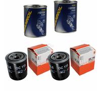 2X Original MAHLE / KNECHT Filtro Olio OC 115 + 2X SCT Flush Motore