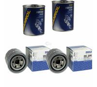2X Original MAHLE / KNECHT Filtro Olio OC 205 + 2X SCT Flush Motore