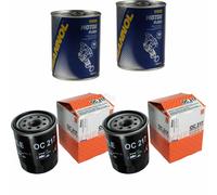 2X Original MAHLE / KNECHT Filtro Olio OC 217 + 2X SCT Flush Motore
