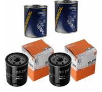 2X Original MAHLE / KNECHT Filtro Olio OC 298 + 2X SCT Flush Motore