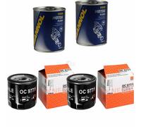 2X Original MAHLE / KNECHT Filtro Olio OC 977/1 + 2X SCT Flush Motore