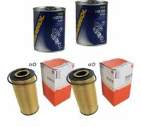 2X Original MAHLE / KNECHT Filtro Olio OX 123/1D + 2X SCT Pulizia Motore