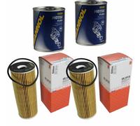 2X Original MAHLE / KNECHT Filtro Olio OX 133D + 2X SCT Flush Motore
