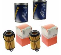2X Original MAHLE / KNECHT Filtro Olio OX 153/7D1 + 2X SCT Flush Motore