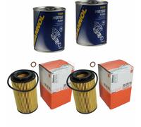 2X Original MAHLE / KNECHT Filtro Olio OX 153D2 + 2X SCT Flush Motore