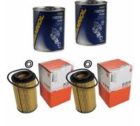 2X Original MAHLE / KNECHT Filtro Olio OX 153D3 + 2X SCT Flush Motore