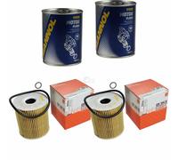 2X Original MAHLE / KNECHT Filtro Olio OX 156D + 2X SCT Flush Motore
