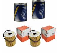 2X Original MAHLE / KNECHT Filtro Olio OX 175D + 2X SCT Pulizia Motore