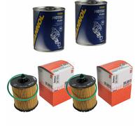 2X Original MAHLE / KNECHT Filtro Olio OX 258D + 2X SCT Flush Motore