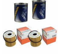2X Original MAHLE / KNECHT Filtro Olio OX 339/2D + 2X SCT Flush Motore