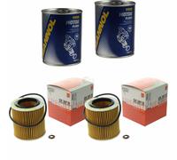 2X Original MAHLE / KNECHT Filtro Olio OX 387D + 2X SCT Flush Motore