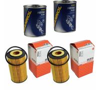 2X Original MAHLE / KNECHT Filtro Olio OX 401D + 2X SCT Flush Motore