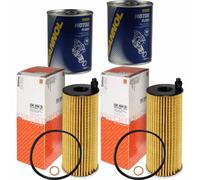 2X Original MAHLE / KNECHT Filtro Olio OX 404D + 2X SCT Flush Motore