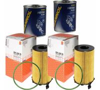 2X Original MAHLE / KNECHT Filtro Olio OX 420D + 2X SCT Flush Motore